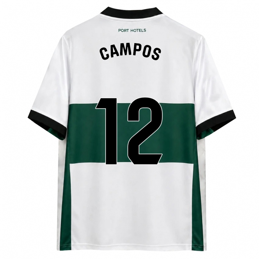 ילדים Álex Campos #12 ירוק לבן אדום ג'רזי ביתית 2026/27 חולצה קצרה