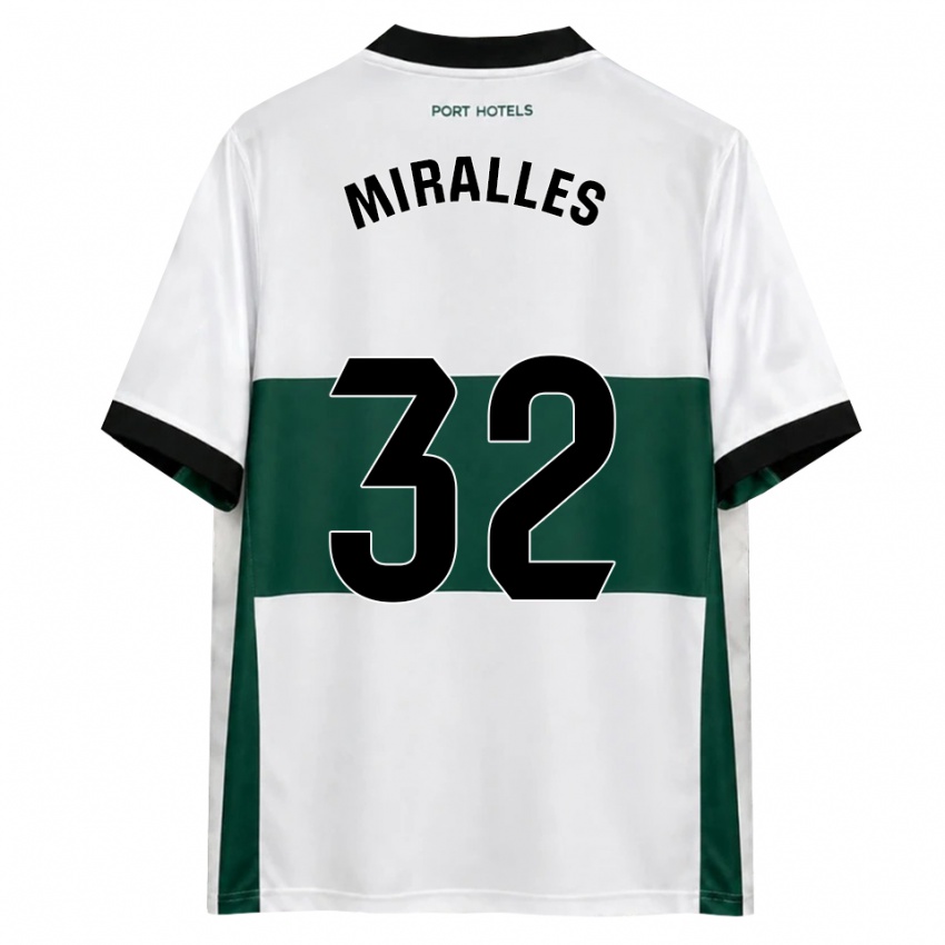 ילדים Álvaro Miralles #32 ירוק לבן אדום ג'רזי ביתית 2026/27 חולצה קצרה
