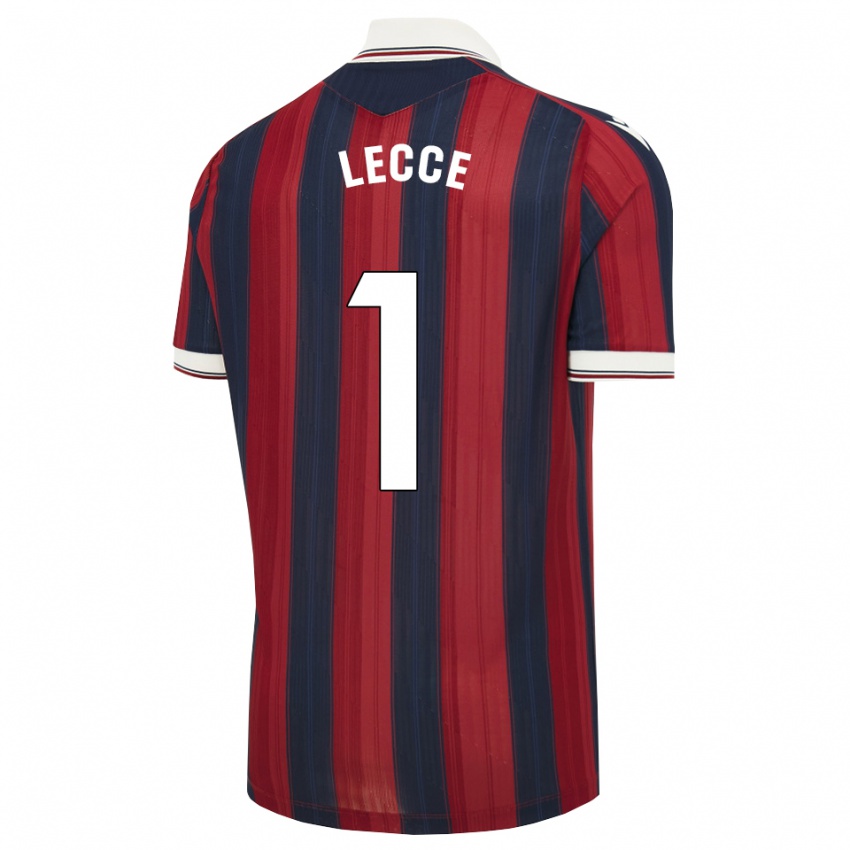 ילדים Lecce #1 כחול חצות אדום ג'רזי ביתית 2026/27 חולצה קצרה