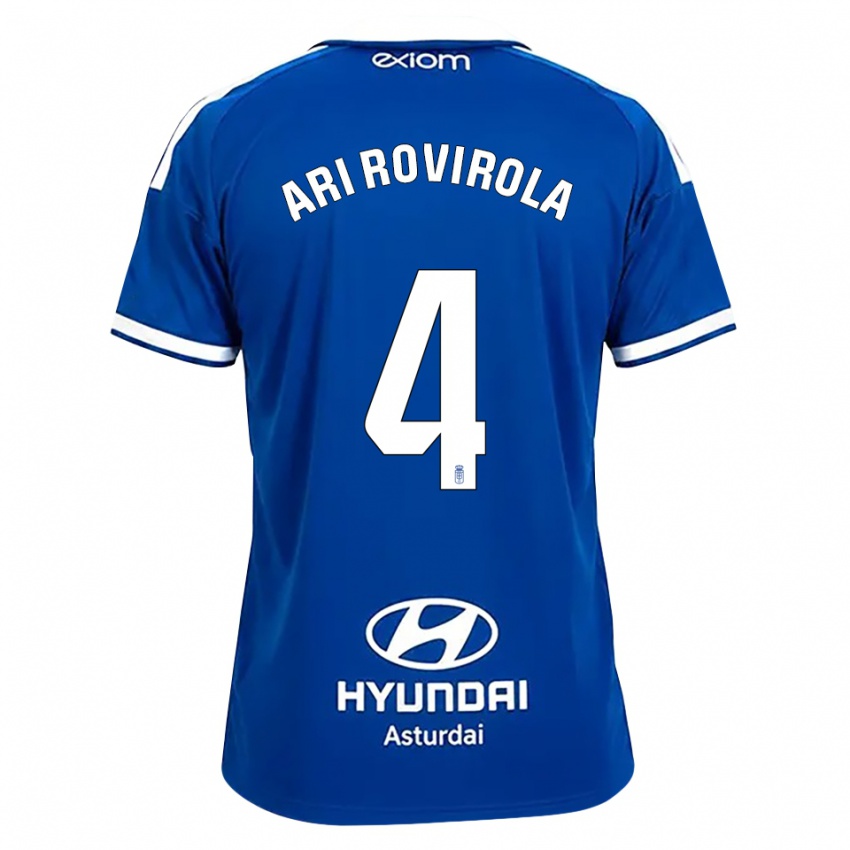 ילדים Ari Rovirola #4 כחול בינוני לבן ג'רזי ביתית 2026/27 חולצה קצרה