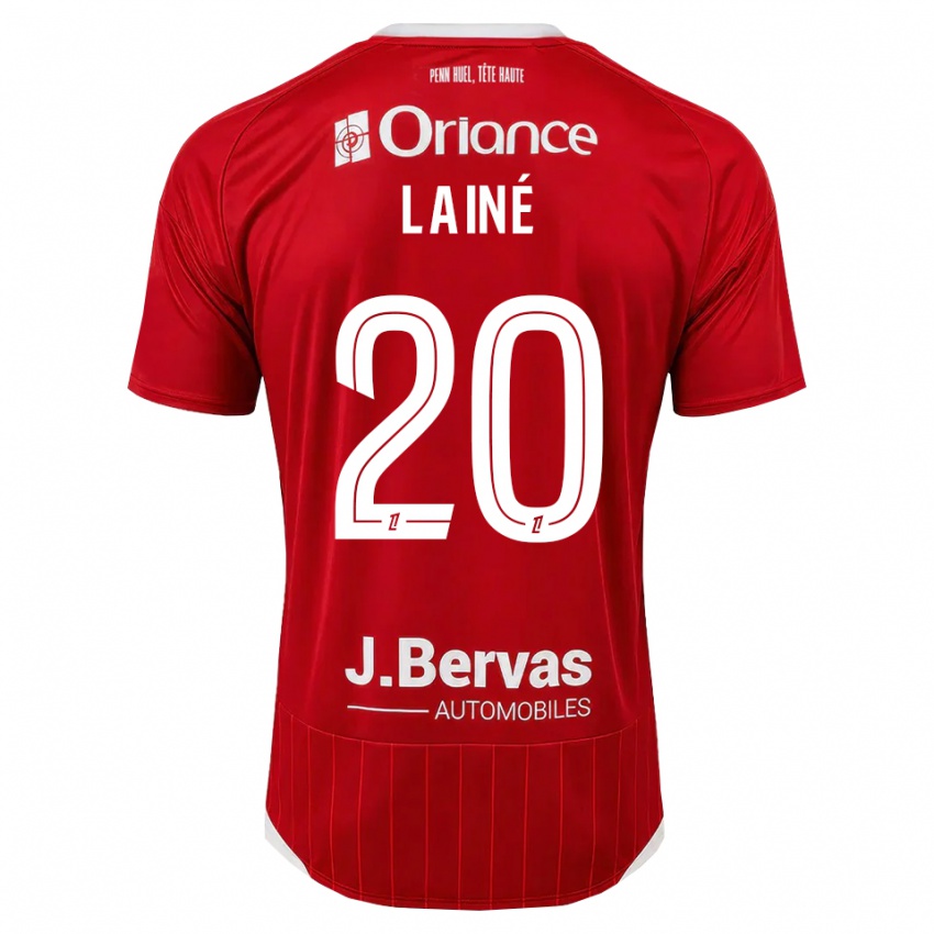ילדים Mathis Lainé #20 לבן אדום ג'רזי ביתית 2026/27 חולצה קצרה