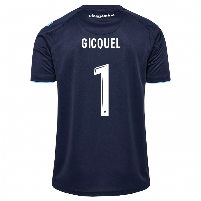 ילדים Mathyss Gicquel #1 כחול חצות תכלת ג'רזי ביתית 2026/27 חולצה קצרה