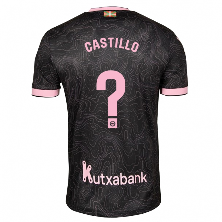 ילדים Adrián Castillo #0 שחור ורוד הרחק ג'רזי 2026/27 חולצה קצרה