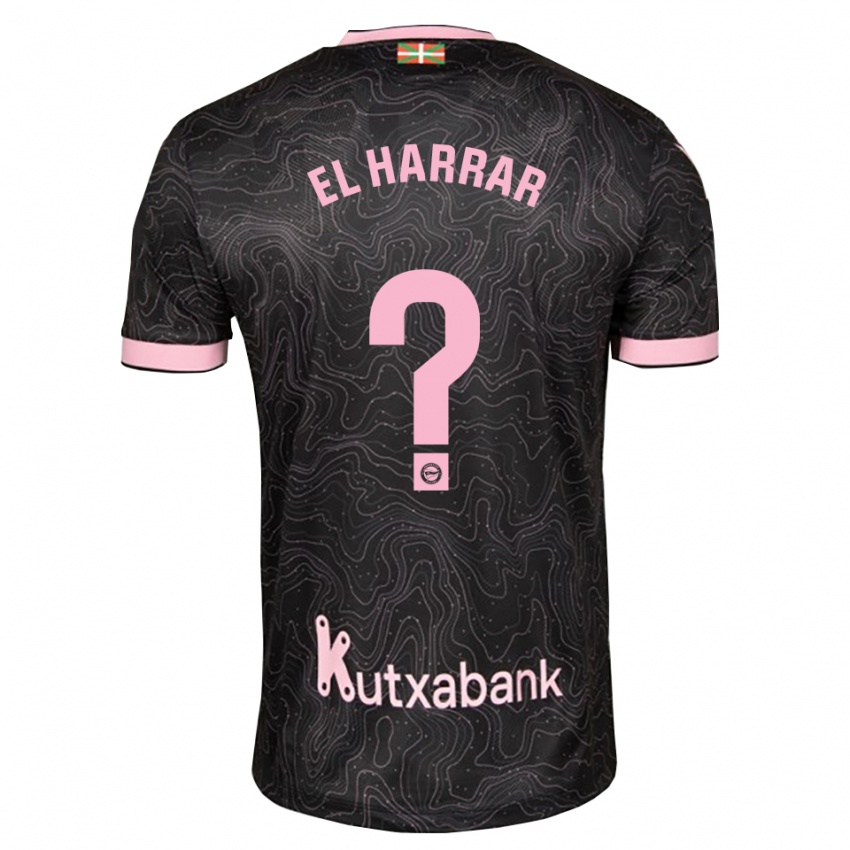 ילדים Mohamed El Harrar #0 שחור ורוד הרחק ג'רזי 2026/27 חולצה קצרה