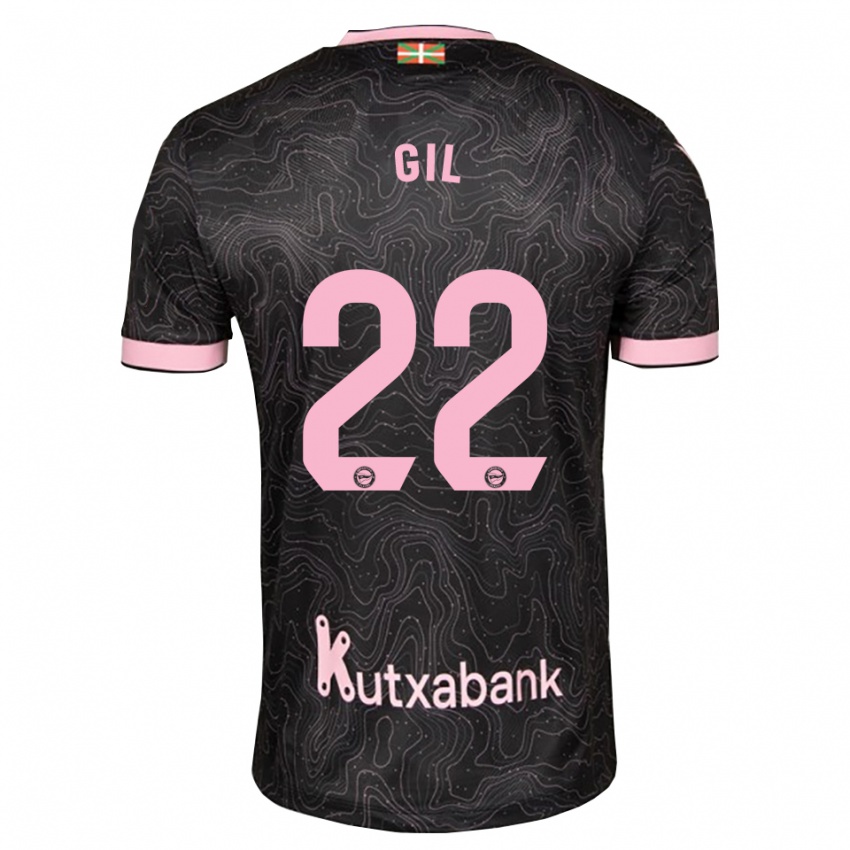 ילדים Raquel Gil #22 שחור ורוד הרחק ג'רזי 2026/27 חולצה קצרה