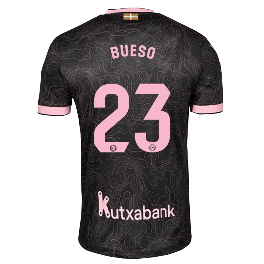 ילדים Alejandro Bueso #23 שחור ורוד הרחק ג'רזי 2026/27 חולצה קצרה