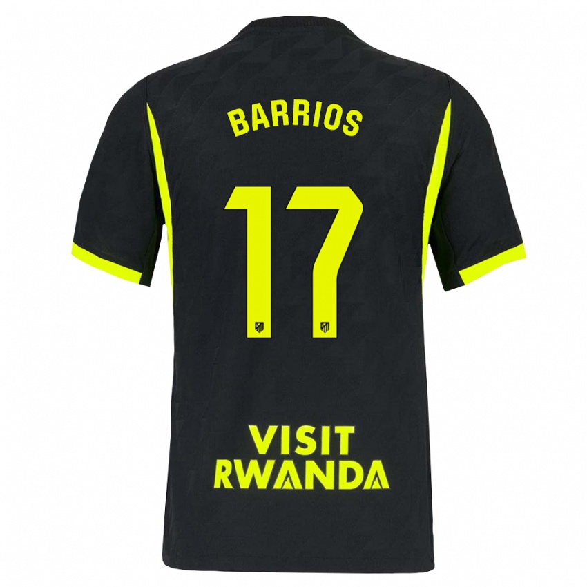 ילדים Jesus Barrios #17 ירוק בהיר שחור הרחק ג'רזי 2026/27 חולצה קצרה