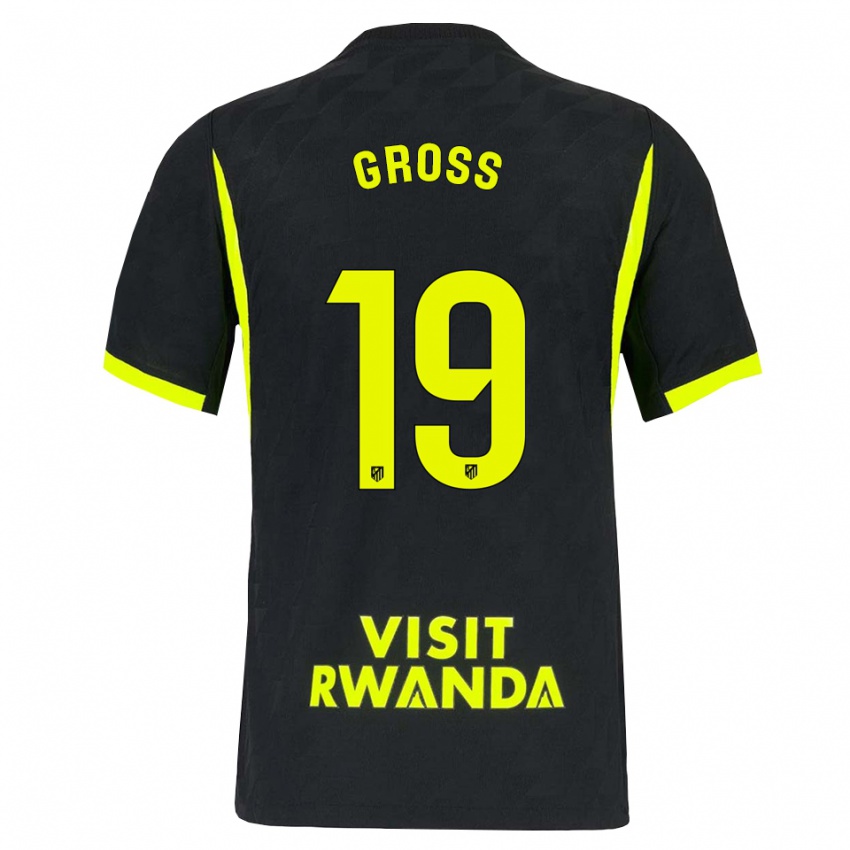 ילדים Gonzalo Gross #19 ירוק בהיר שחור הרחק ג'רזי 2026/27 חולצה קצרה