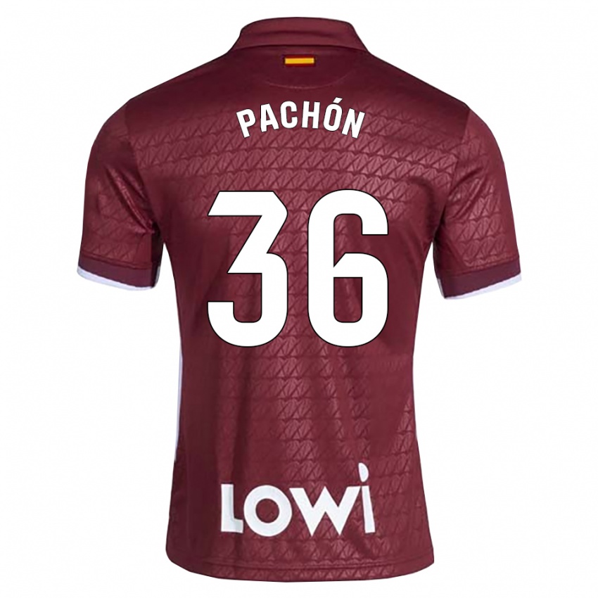 ילדים Marcos Pachón #36 אדום כהה לבן הרחק ג'רזי 2026/27 חולצה קצרה