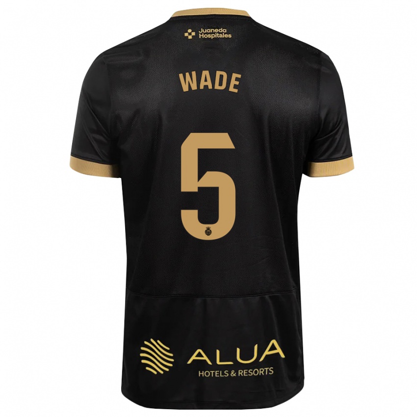 ילדים Sebas Wade #5 חום חולי שחור אדום הרחק ג'רזי 2026/27 חולצה קצרה