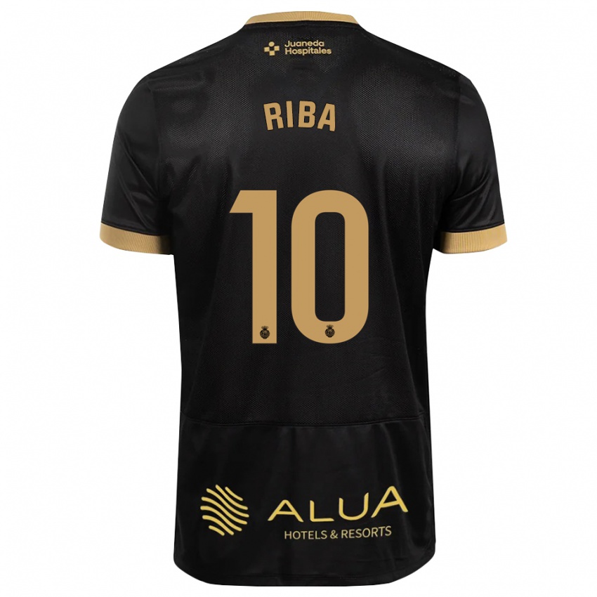 ילדים Cesc Riba #10 חום חולי שחור אדום הרחק ג'רזי 2026/27 חולצה קצרה