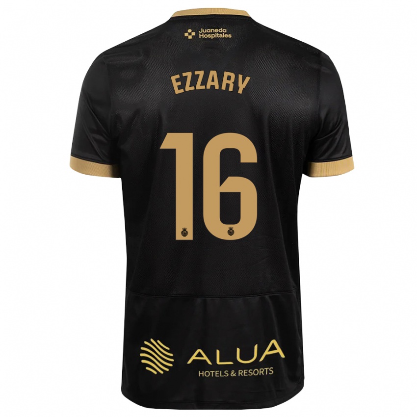 ילדים Ismael Ezzary #16 חום חולי שחור אדום הרחק ג'רזי 2026/27 חולצה קצרה