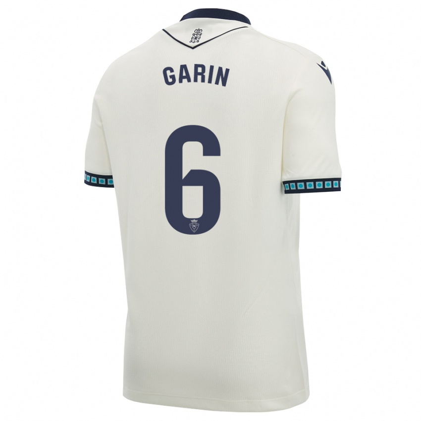 ילדים Xabi Garin #6 לבן שחור כחול שמיים בהיר הרחק ג'רזי 2026/27 חולצה קצרה