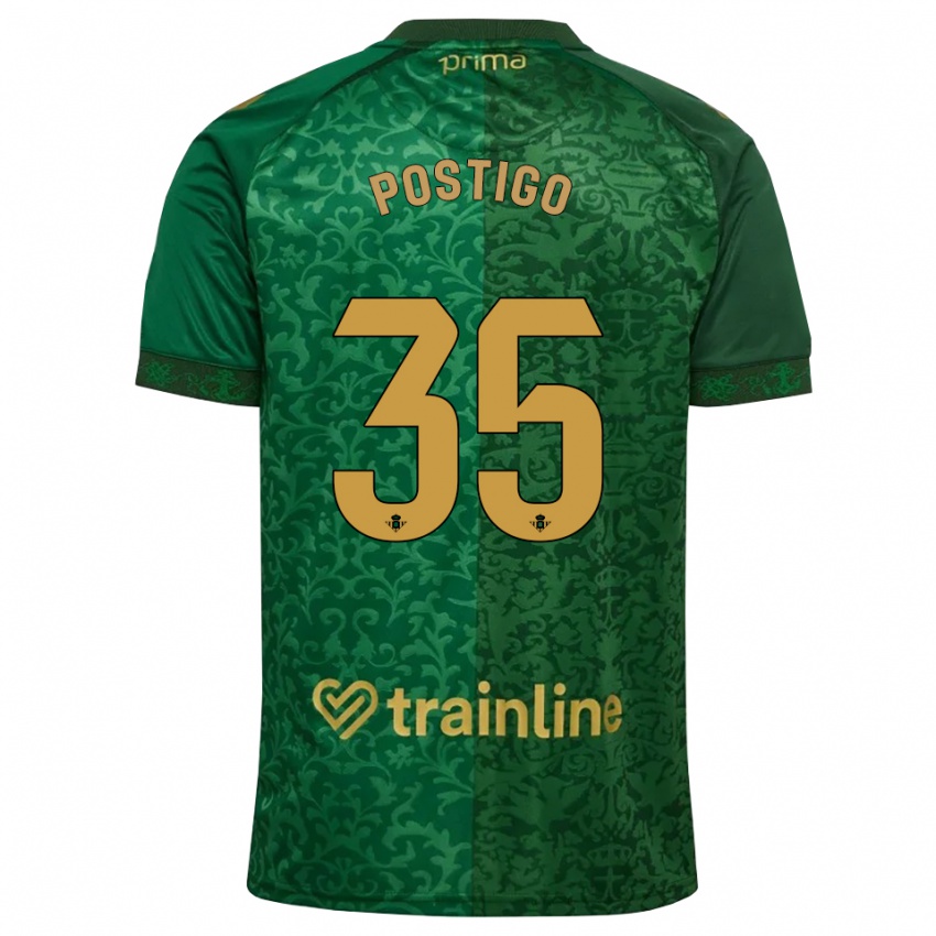 ילדים Alejandro Postigo #35 ירוק יער אדמדם כהה הרחק ג'רזי 2026/27 חולצה קצרה