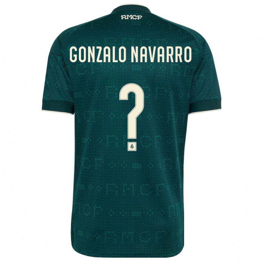 ילדים Gonzalo Navarro #0 אפור כהה לבן הרחק ג'רזי 2026/27 חולצה קצרה