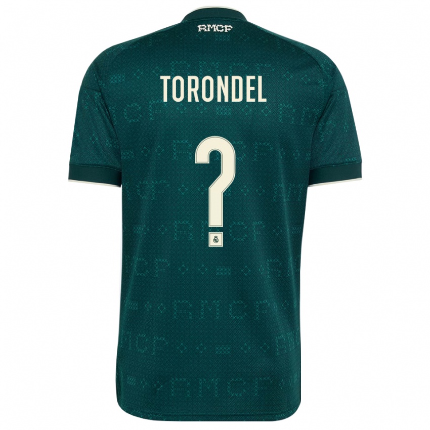 ילדים Aitor Torondel #0 אפור כהה לבן הרחק ג'רזי 2026/27 חולצה קצרה
