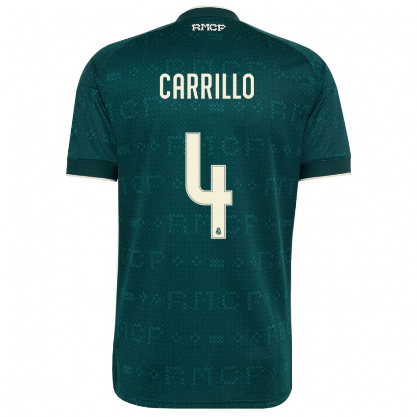 ילדים Álvaro Carrillo Alacid #4 אפור כהה לבן הרחק ג'רזי 2026/27 חולצה קצרה