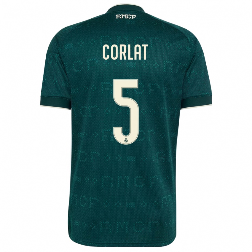 ילדים Edu Corlat #5 אפור כהה לבן הרחק ג'רזי 2026/27 חולצה קצרה
