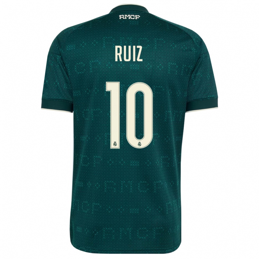 ילדים Alberto Ruiz #10 אפור כהה לבן הרחק ג'רזי 2026/27 חולצה קצרה