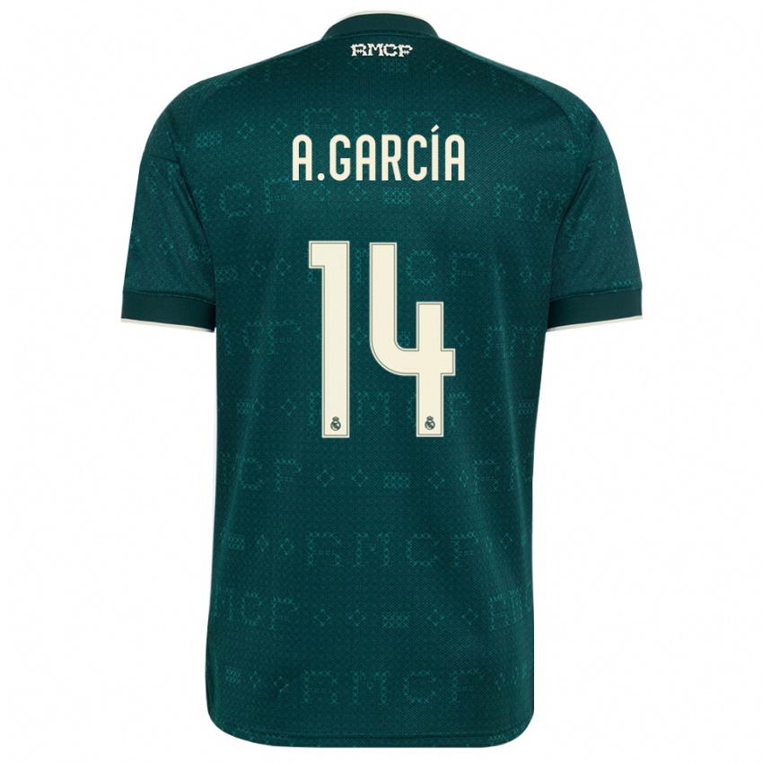 ילדים Aimar García #14 אפור כהה לבן הרחק ג'רזי 2026/27 חולצה קצרה