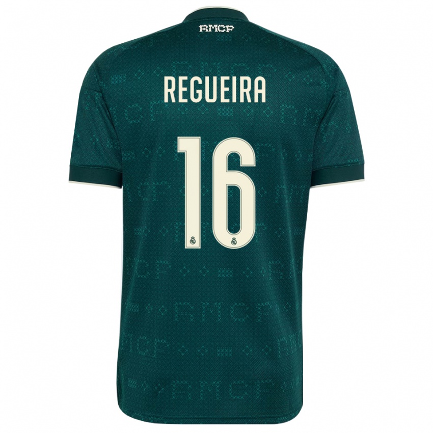 ילדים Izan Regueira #16 אפור כהה לבן הרחק ג'רזי 2026/27 חולצה קצרה