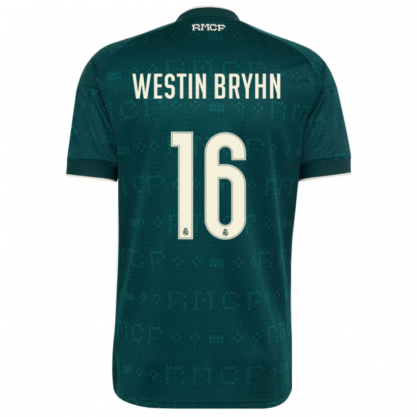 ילדים Leon Westin Bryhn #16 אפור כהה לבן הרחק ג'רזי 2026/27 חולצה קצרה
