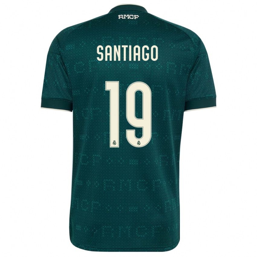 ילדים Aimar Santiago #19 אפור כהה לבן הרחק ג'רזי 2026/27 חולצה קצרה