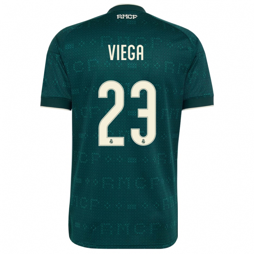 ילדים Marcos Viega #23 אפור כהה לבן הרחק ג'רזי 2026/27 חולצה קצרה