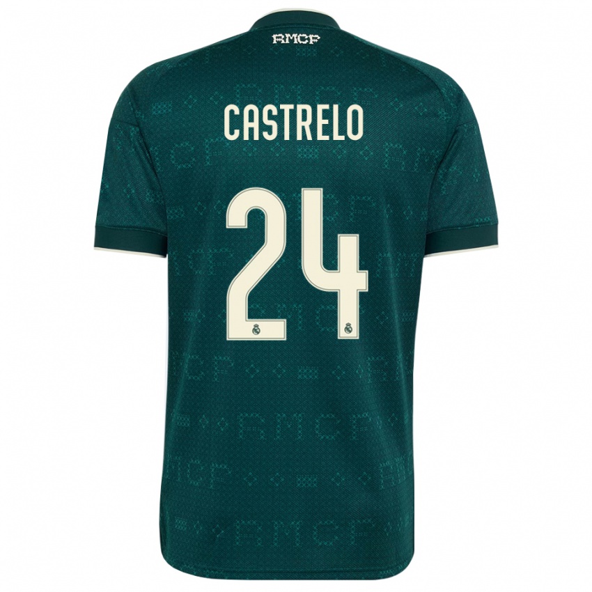 ילדים Gabri Castrelo #24 אפור כהה לבן הרחק ג'רזי 2026/27 חולצה קצרה