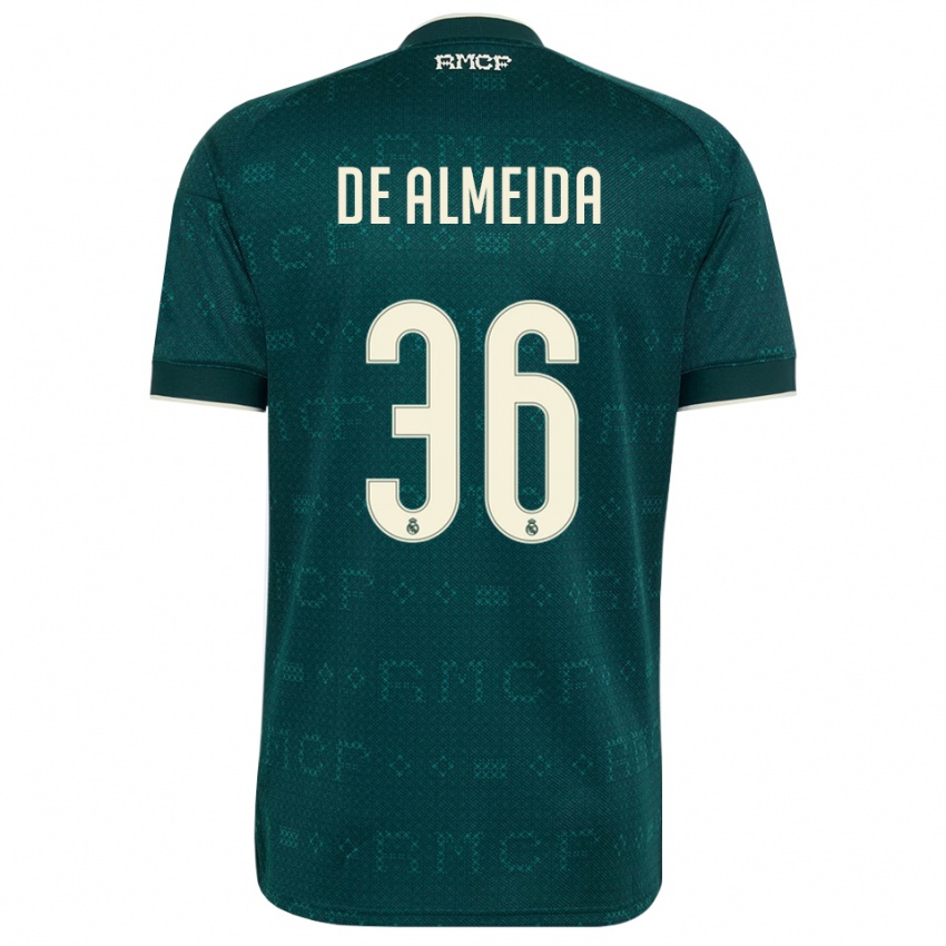 ילדים Paulo De Almeida #36 אפור כהה לבן הרחק ג'רזי 2026/27 חולצה קצרה
