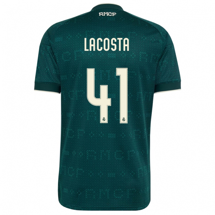ילדים Diego Lacosta #41 אפור כהה לבן הרחק ג'רזי 2026/27 חולצה קצרה
