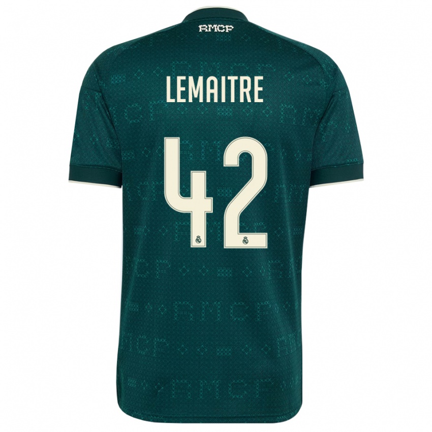 ילדים Leo Lemaitre #42 אפור כהה לבן הרחק ג'רזי 2026/27 חולצה קצרה