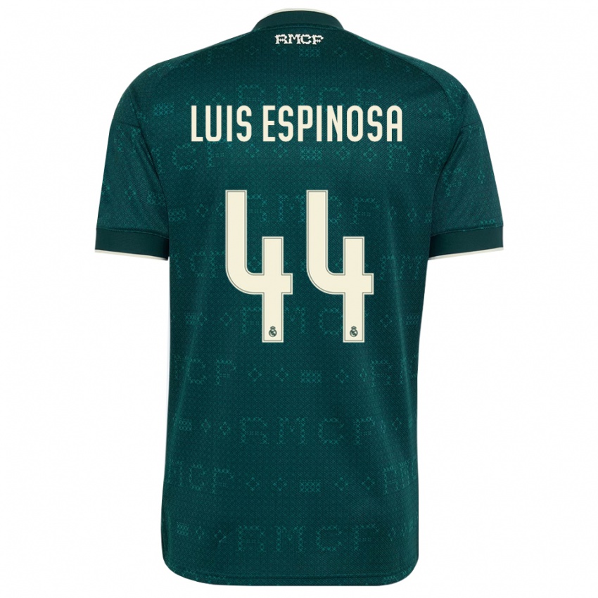 ילדים José Luis Espinosa #44 אפור כהה לבן הרחק ג'רזי 2026/27 חולצה קצרה