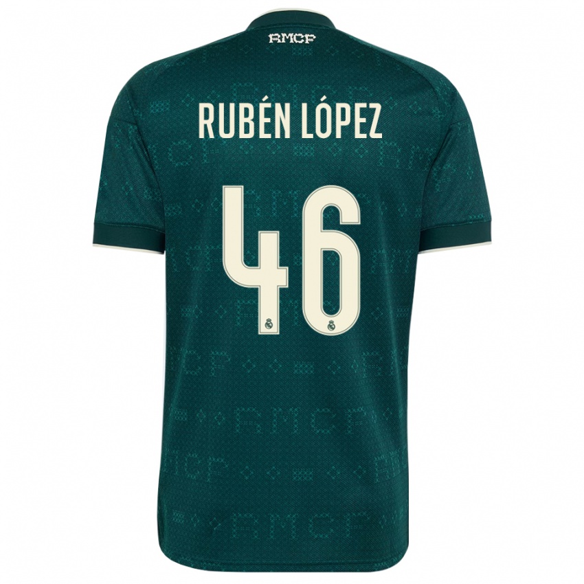 ילדים Rubén López #46 אפור כהה לבן הרחק ג'רזי 2026/27 חולצה קצרה