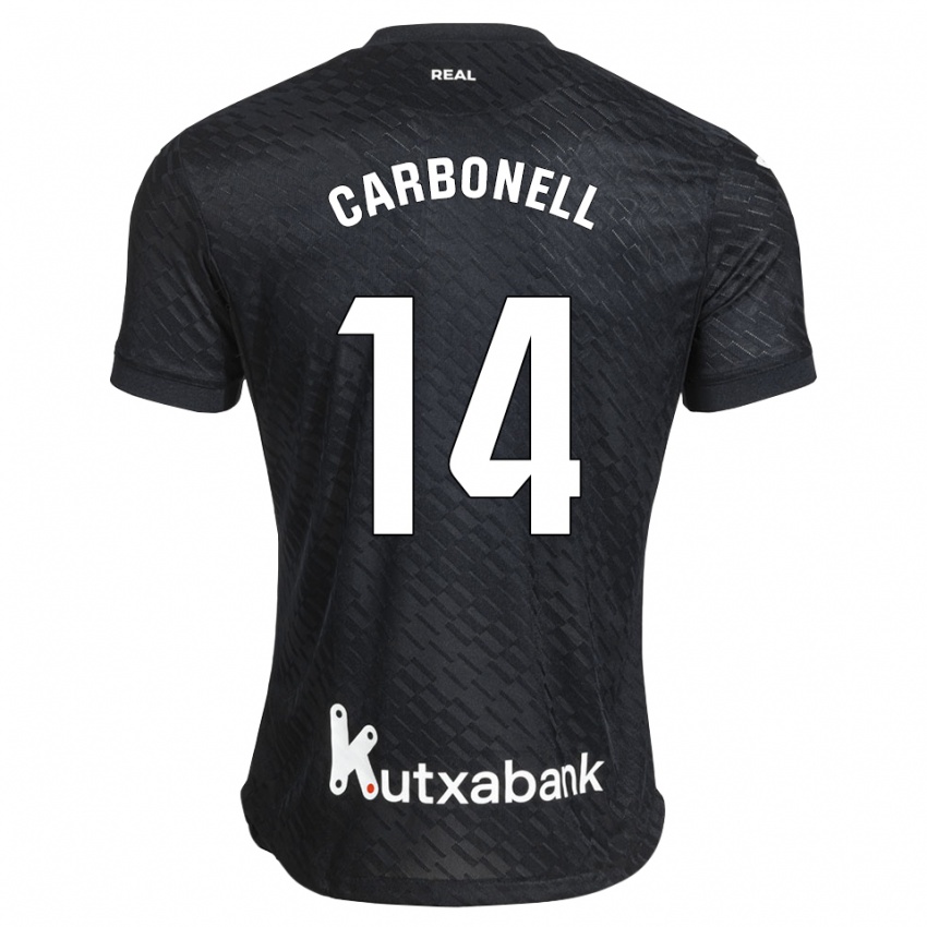 ילדים Tomy Carbonell #14 שחור לבן הרחק ג'רזי 2026/27 חולצה קצרה
