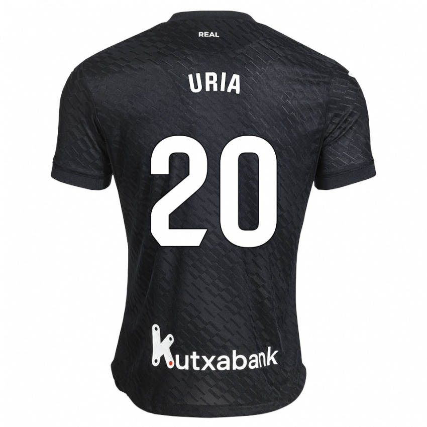 ילדים Mirari Uria Gabilondo #20 שחור לבן הרחק ג'רזי 2026/27 חולצה קצרה
