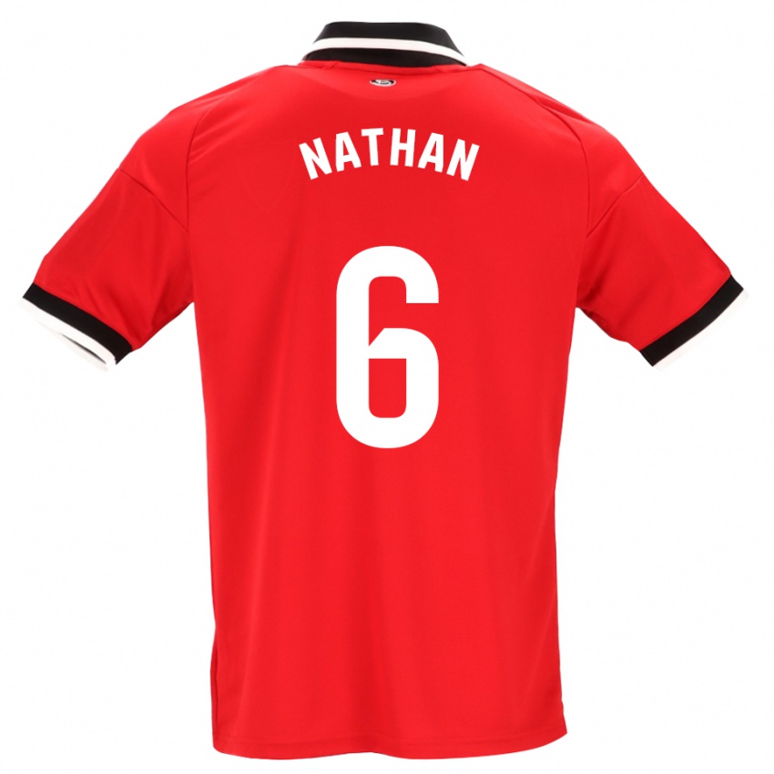 ילדים Nathan Sánchez #6 לבן אדום שחור הרחק ג'רזי 2026/27 חולצה קצרה