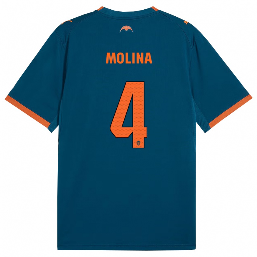 ילדים María Molina #4 כחול דודג' כתום הרחק ג'רזי 2026/27 חולצה קצרה