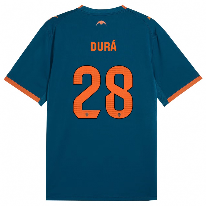 ילדים Jaume Durá #28 כחול דודג' כתום הרחק ג'רזי 2026/27 חולצה קצרה