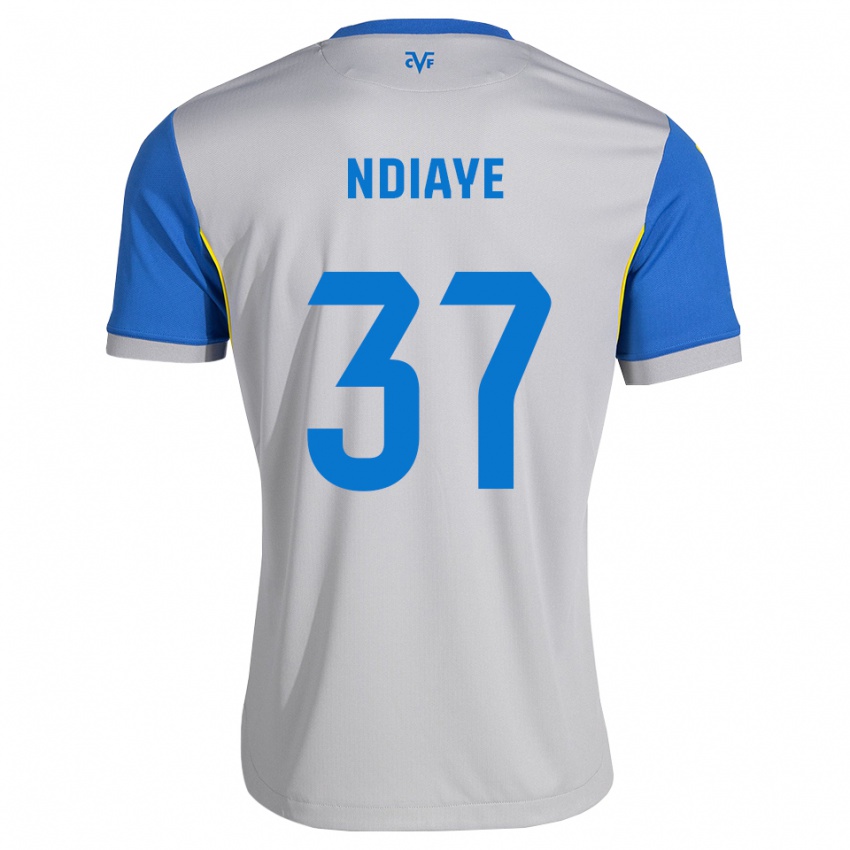 ילדים Serigne Ndiaye #37 כחול דודג' אפור הרחק ג'רזי 2026/27 חולצה קצרה