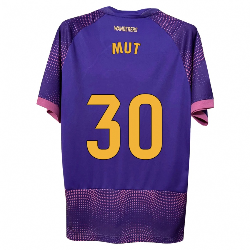 ילדים Joan Mut #30 לבן ורוד סגול הרחק ג'רזי 2026/27 חולצה קצרה