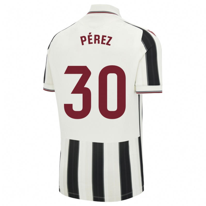 ילדים Luismi Pérez #30 לבן אדום שחור הרחק ג'רזי 2026/27 חולצה קצרה