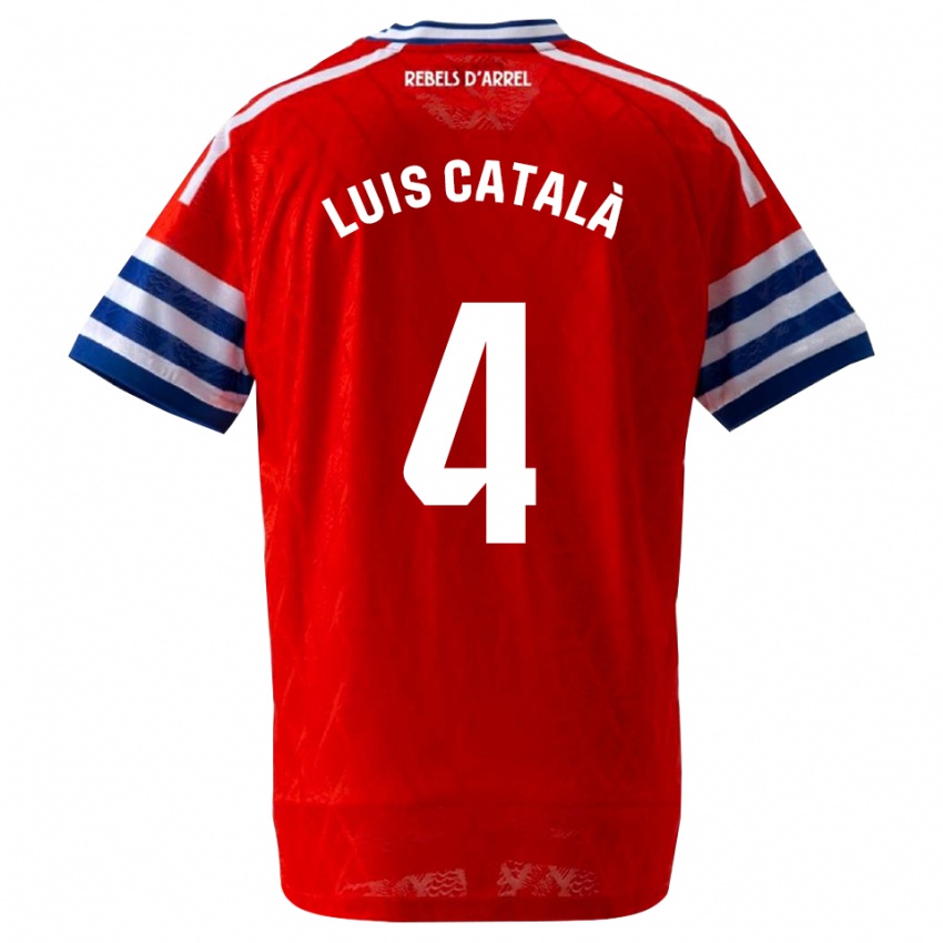 ילדים José Luis Català #4 כחול מלכותי אדום הרחק ג'רזי 2026/27 חולצה קצרה