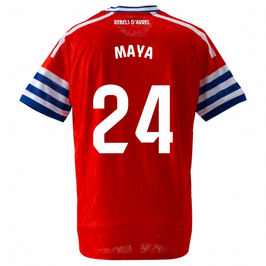 ילדים Rubén Maya #24 כחול מלכותי אדום הרחק ג'רזי 2026/27 חולצה קצרה