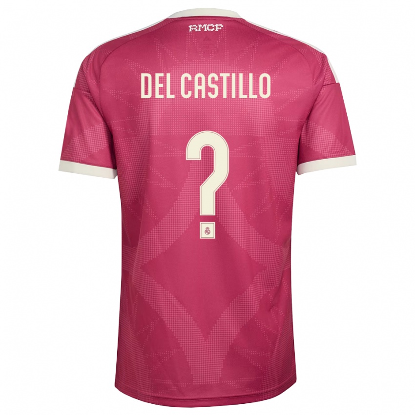 ילדים Mauro Del Castillo #0 אדום סגול חיוור לבן ג'רזי קיט שלישי 2026/27 חולצה קצרה
