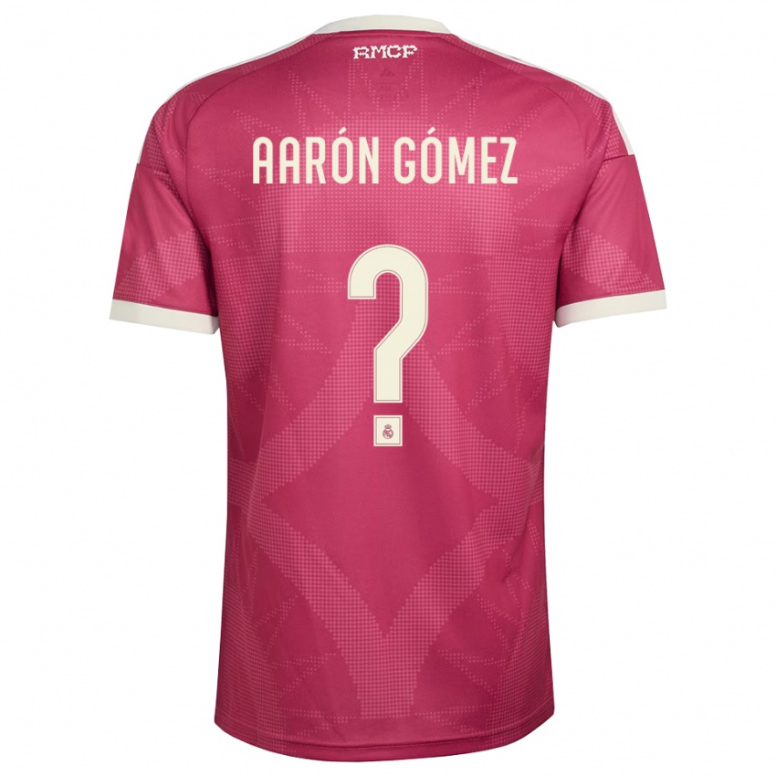 ילדים Aarón Gómez #0 אדום סגול חיוור לבן ג'רזי קיט שלישי 2026/27 חולצה קצרה