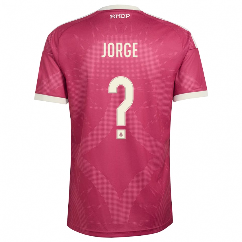 ילדים Jorge García #0 אדום סגול חיוור לבן ג'רזי קיט שלישי 2026/27 חולצה קצרה