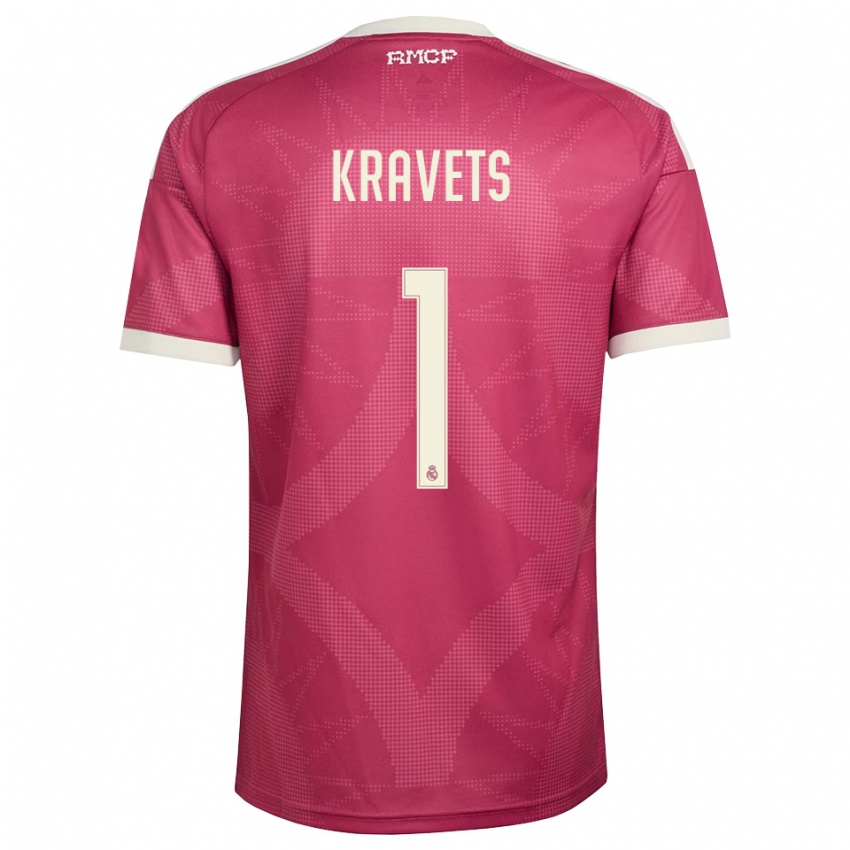 ילדים David Kravets #1 אדום סגול חיוור לבן ג'רזי קיט שלישי 2026/27 חולצה קצרה
