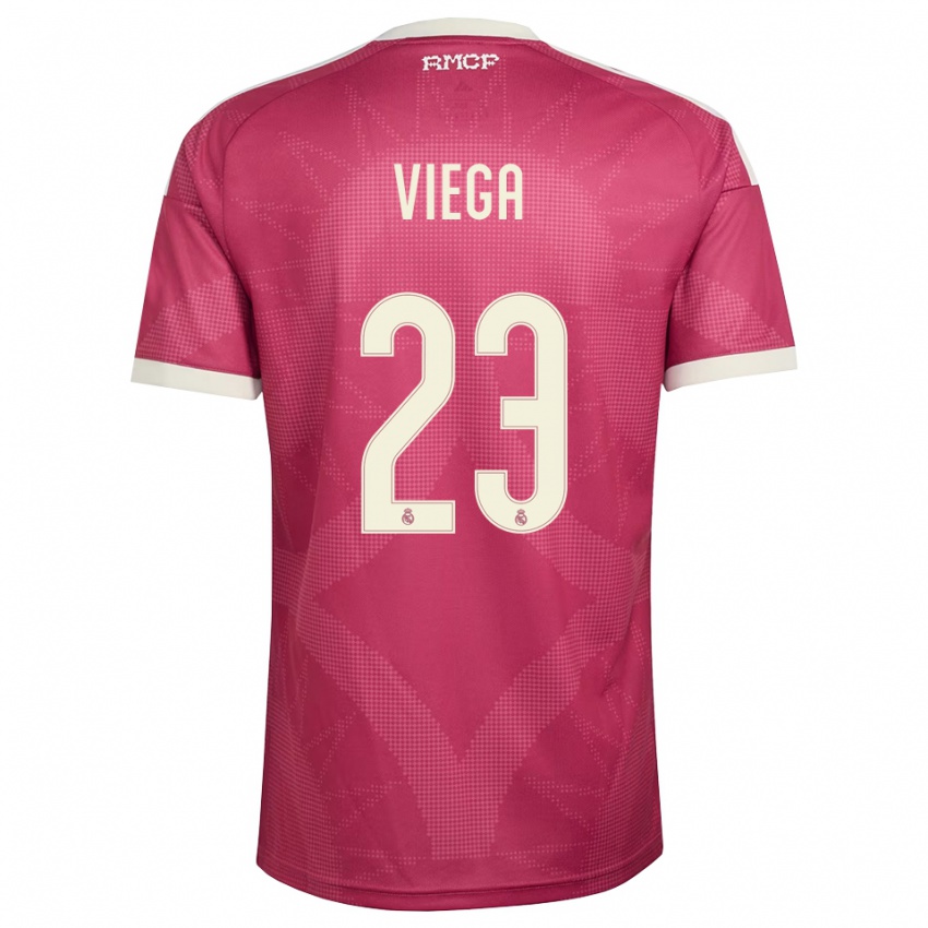 ילדים Marcos Viega #23 אדום סגול חיוור לבן ג'רזי קיט שלישי 2026/27 חולצה קצרה