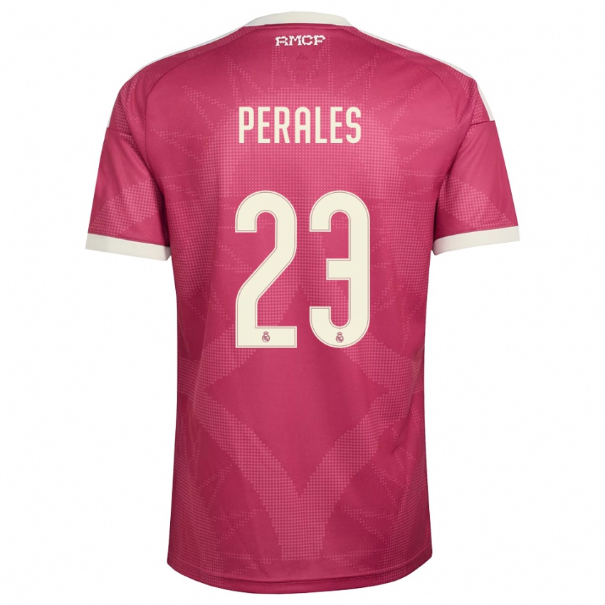 ילדים Miguel Perales #23 אדום סגול חיוור לבן ג'רזי קיט שלישי 2026/27 חולצה קצרה